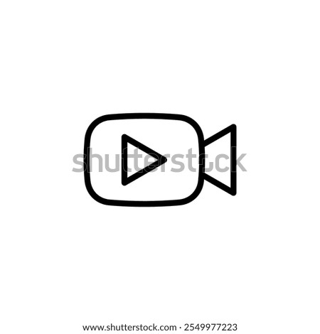 Video icon logo design. video camera sign and symbol. movie sign. cinema