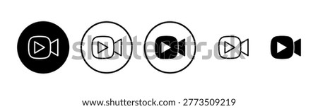 Video icon logo design. video camera sign and symbol. movie sign. cinema