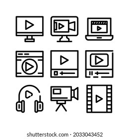 video icon or logo isolated sign symbol vector illustration - Collection of high quality black style vector icons
