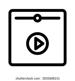 icono de vídeo o logotipo símbolo de signo aislado ilustración vectorial - iconos vectoriales de estilo negro de alta calidad
