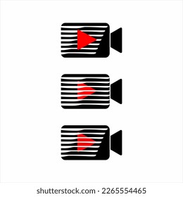 Video icon logo vector. Video camera. player symbol. Retro style sign for mobile concept and web design. Video symbol logo illustration. Unique video camera logo. Live streaming or online stream