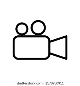Video icon logo vector template flat trendy