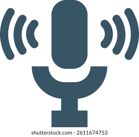 video icon Microphone silhouette icon recording