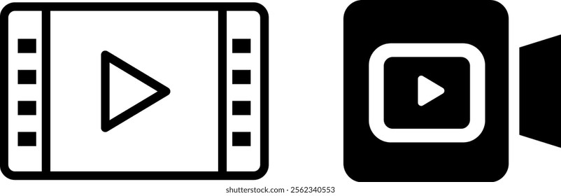 "Video Icon - Modern Multimedia Play Button Symbol"