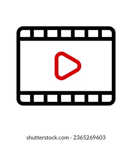 Video icon. Movie sign for mobile concept and web design. vector illustration