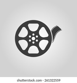 The video icon. Movie symbol. Flat Vector illustration