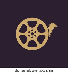 The video icon. Movie symbol. Flat Vector illustration