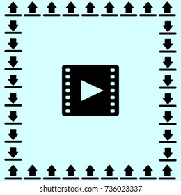 Video icon, movie vector illustration
