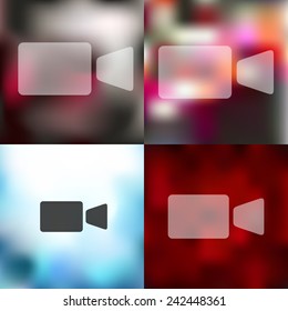 video icon on blurred background