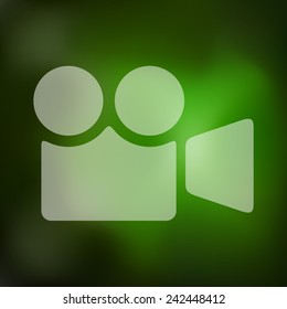video icon on blurred background