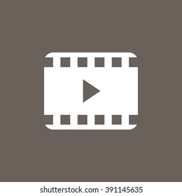 Video Icon on Dark Gray Color. Eps-10.