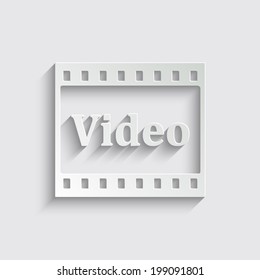 video icon on a grey background