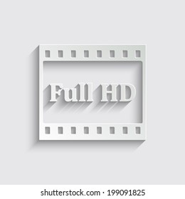 video icon on a grey background