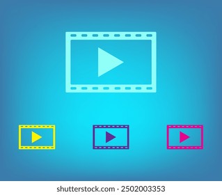 video icon on a grey background