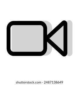 Video icon on white background