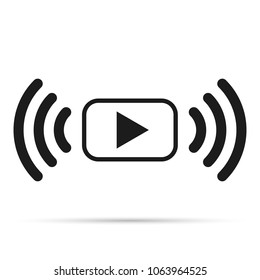 Video icon, online. Vector illustration