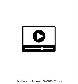 Video icon. Play button. Media player vector icon. Short video. EPS 10