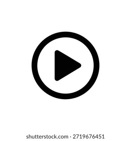 Ícone Vídeo. Botão Reproduzir Silhueta do reprodutor ícone do vetor ilustração