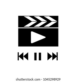 Video icon play symbol trendy