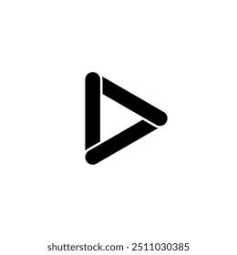 Ícone Vídeo. Sinal do reprodutor de vídeo. Ilustração plana do ícone de vetor no plano de fundo branco