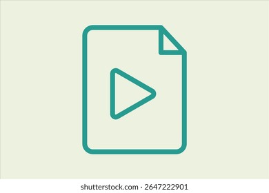 Video icon. icon related to UI elements. suitable for web site, app, user interfaces,element, printable etc. line icon style. simple vector design editable