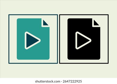Video icon. icon related to UI elements. suitable for web site, app, user interfaces,element, printable etc. solid icon style. simple vector design editable