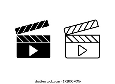 Video icon set. video camera icon vector. movie sign. cinema