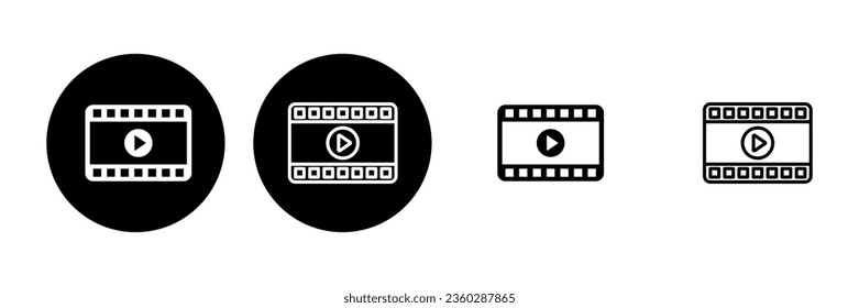 Video icon set. video camera icon vector. movie sign. cinema