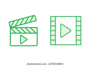 Video icon set. video camera icon vector. movie sign. cinema