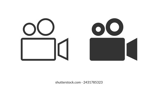 Video icon set. Video camera icon vector. Movie sign. Cinema sign
