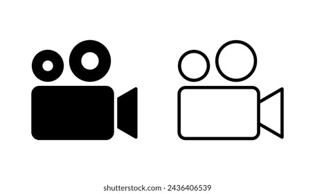 Video icon set. video camera icon vector. movie sign. cinema