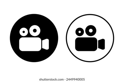 Video icon set. video camera icon vector. movie sign. cinema