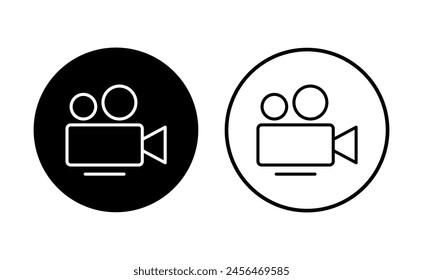 Video icon set. video camera icon vector. movie sign. cinema
