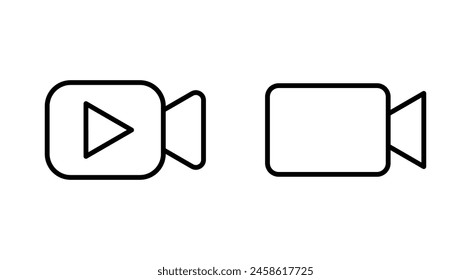 Video icon set. video camera icon vector. movie sign. cinema