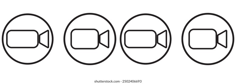 Video Video Conjunto de iconos. Vector de iconos de cámara. signo de película. cine