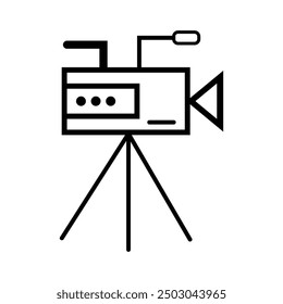 Video icon set. video camera icon vector. movie sign. cinema. isolated on white background. design eps 10