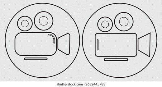 Video icon set. video camera icon vector. movie sign. cinema eps 10