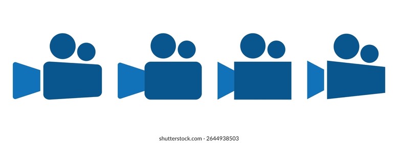 Video icon set. video camera icon vector. movie sign.