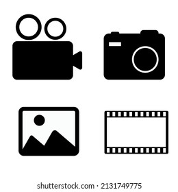Video Icon set. High quality black style vector icons