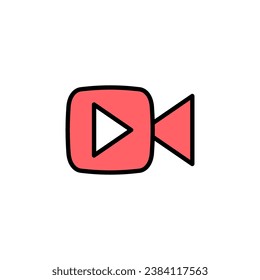 Video icon set illustration. video camera sign and symbol. movie sign. cinema