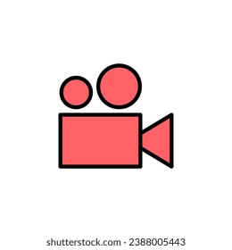 Video icon set illustration. video camera sign and symbol. movie sign. cinema