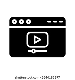 Video icon set. Video Player sign. Flat illustration of vector icon on white background