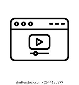 Video icon set. Video Player sign. Flat illustration of vector icon on white background