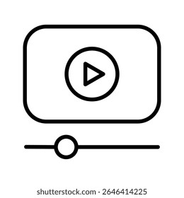 Video icon set. Video Player sign. Flat illustration of vector icon on white background	

