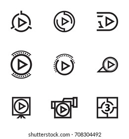 video icon set. Premium quality outline symbol collection