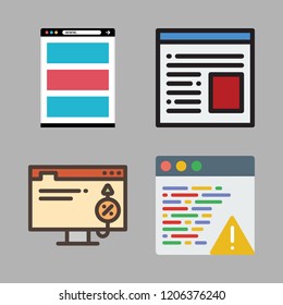 video icon set. vector set about browser icons set.