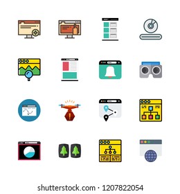 video icon set. vector set about drone, virtual reality, video player and browser icons set.