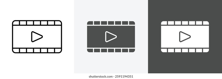 Video icon set vector art