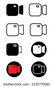 Video icon set vector illustration for web.
