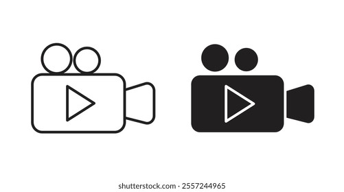 Video Icon set. vector illustration set
